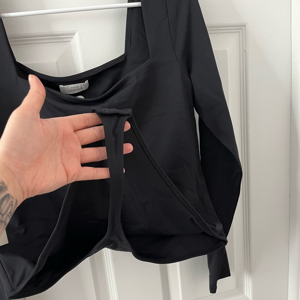 NWT Aritzia Babaton Contour Squareneck Longsleeve Bodysuit - Picture 2 of 2